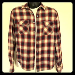 Vince. Clothing l/s men’s plaid button down shirt